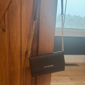 Michael Kors Black and Gold Crossbody Bag